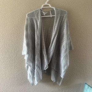 LC Lauren Conrad Light Gray Knit Wrap